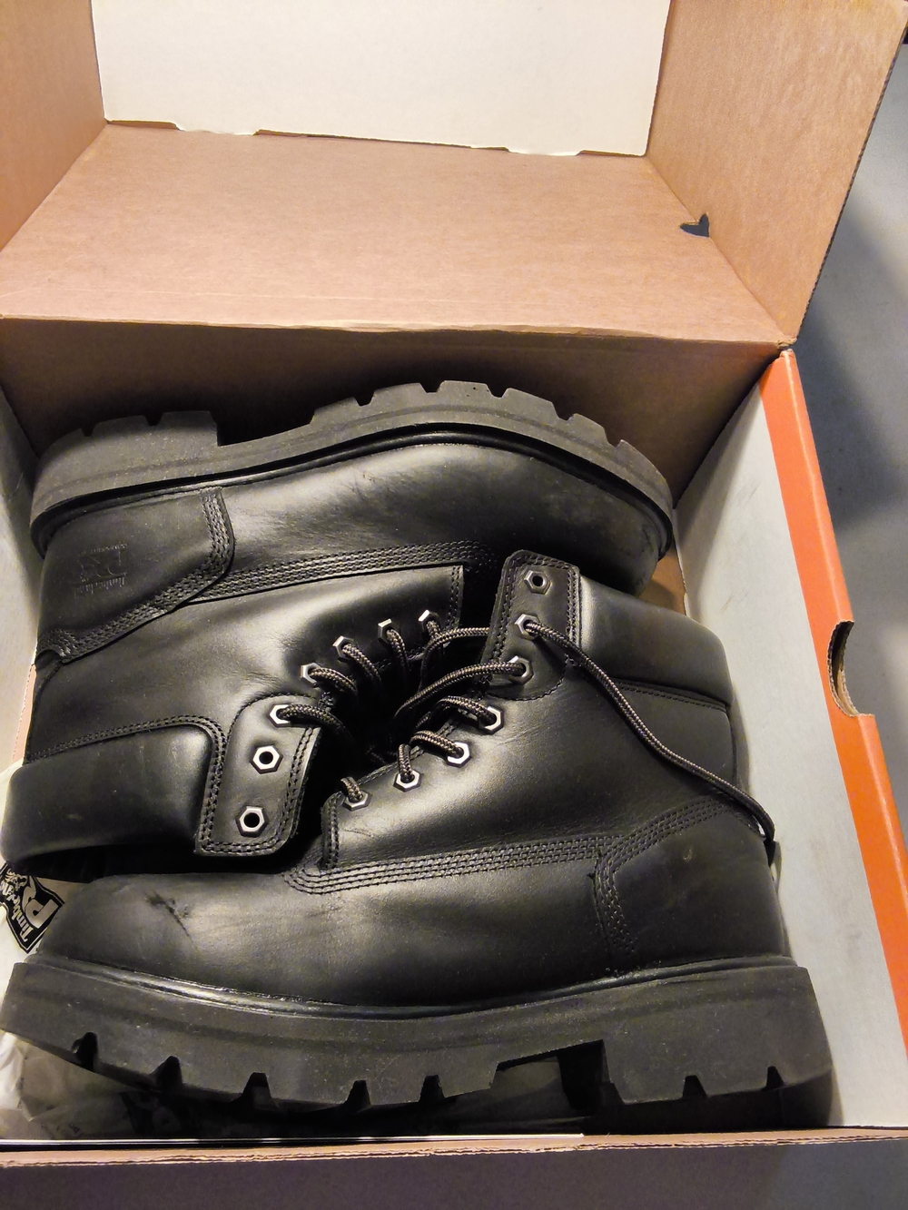 Timberland PRO Men's Black Work Boots with Lug Outsole